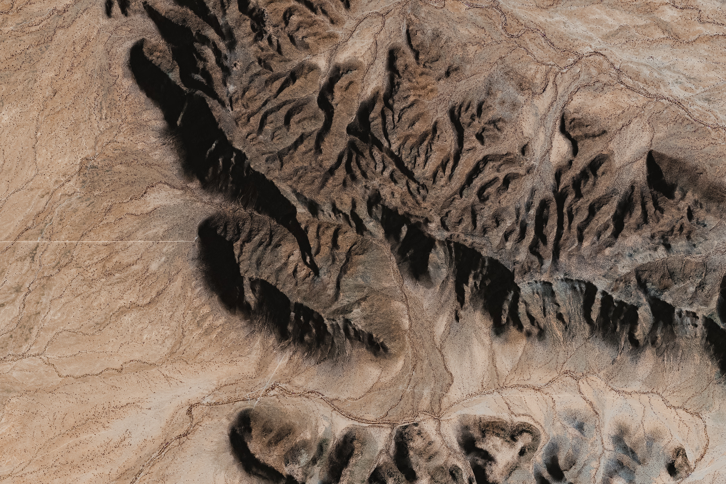 3 of 6, Satellite view of the US–Mexico border wall