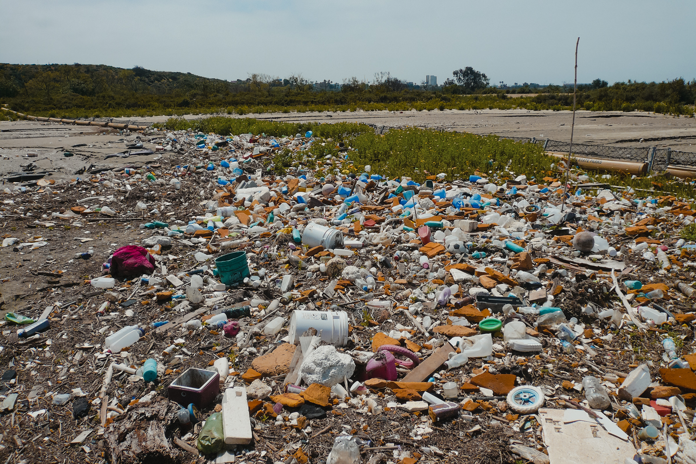 6 of 6, Trash collection in the Tijuana River Estuary